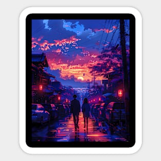 Sunset Couple Sticker